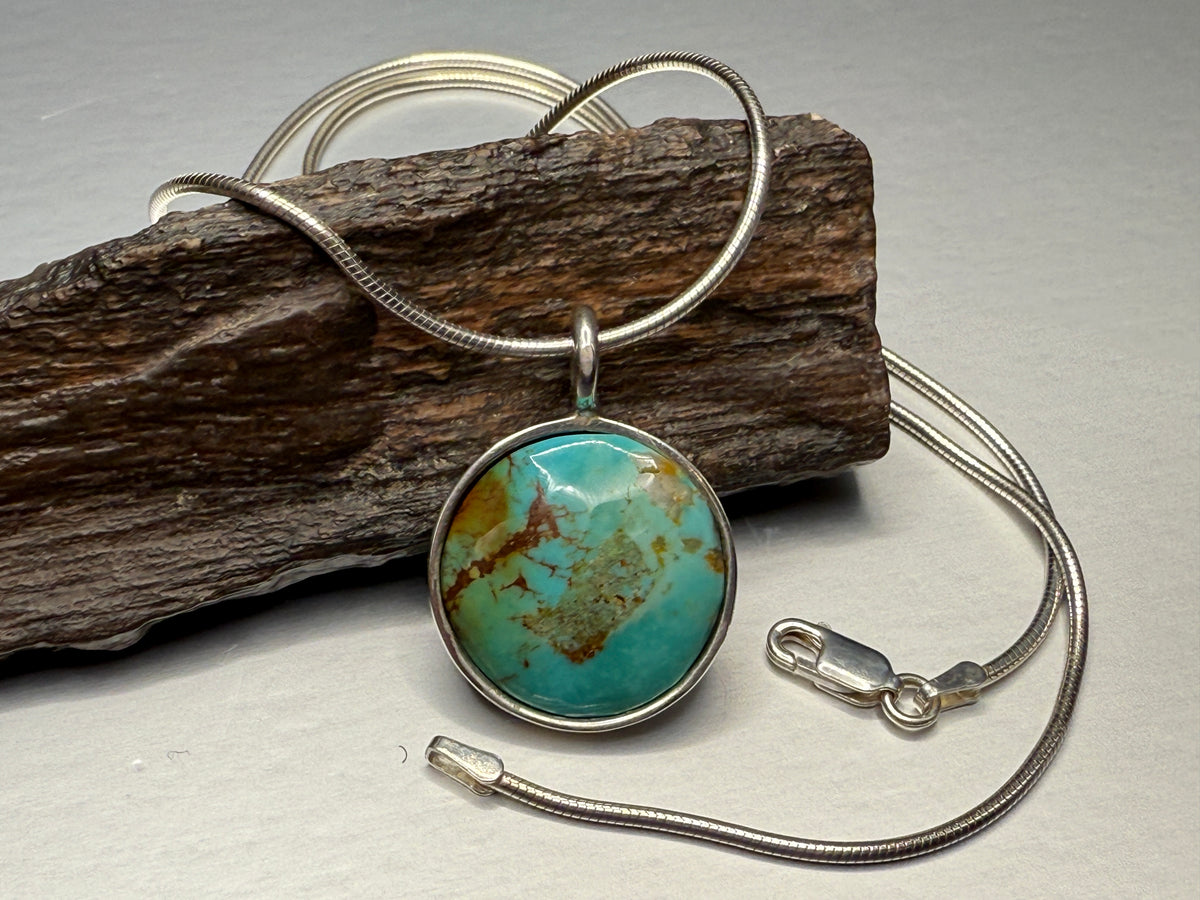Royston Turquoise Pendant - Pendant - Ponderosa Designs Natural Stone Jewellery