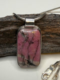 Rhodonite Pendant - Pendant - Ponderosa Designs Natural Stone Jewellery