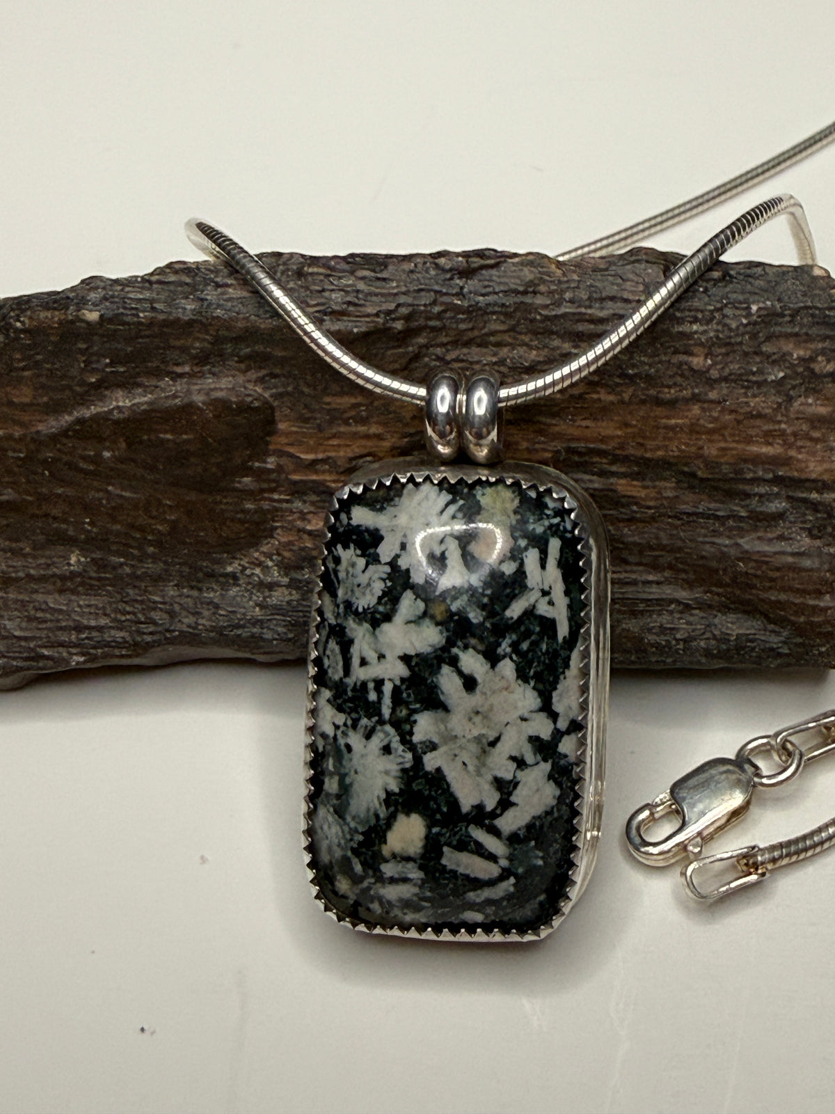 Flowerstone Pendant - Pendant - Ponderosa Designs Natural Stone Jewellery