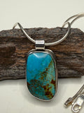 Kingman Mine Turquoise Pendant - Pendant - Ponderosa Designs Natural Stone Jewellery