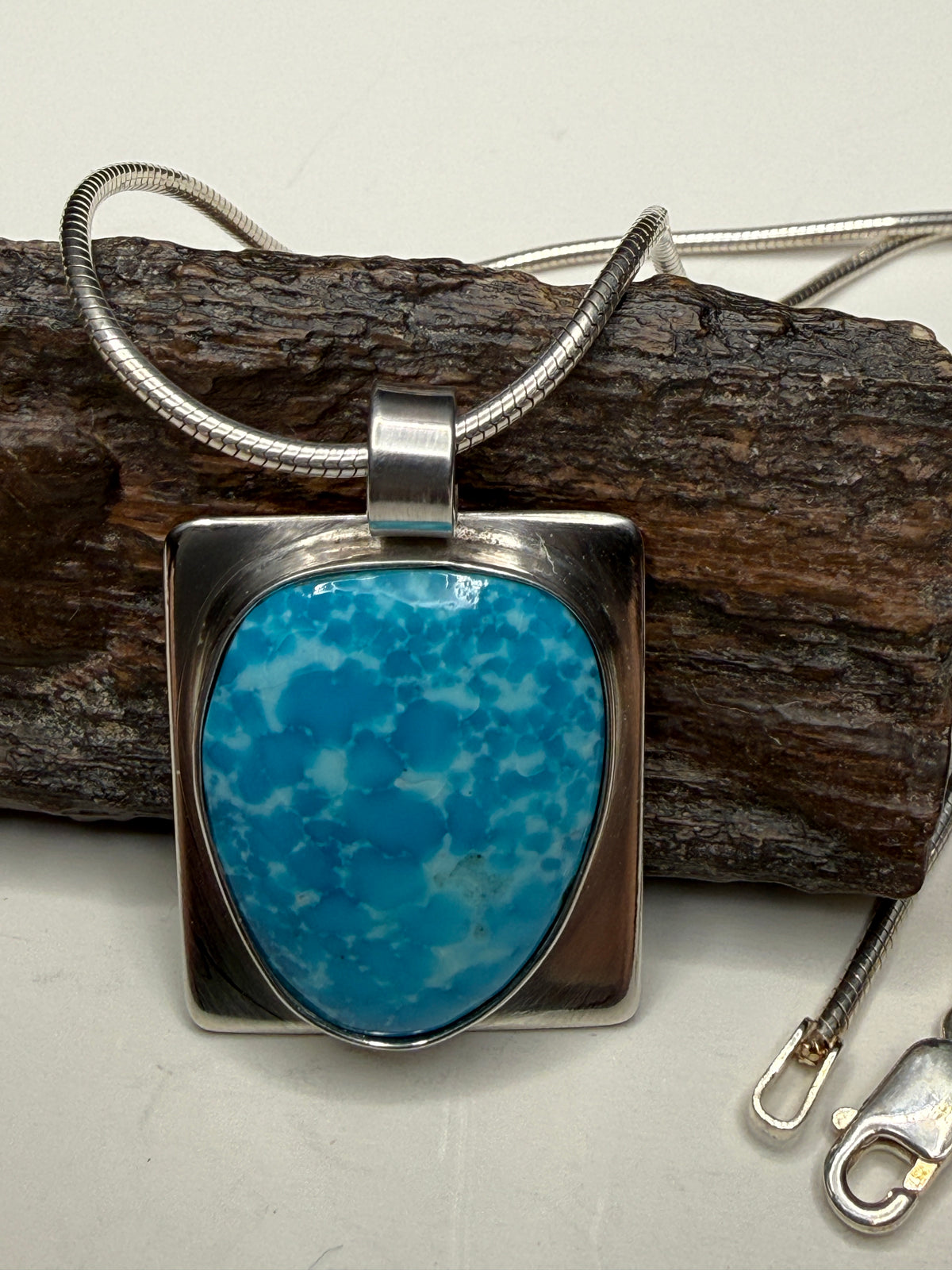 Kingman Mine Turquoise Pendant - Pendant - Ponderosa Designs Natural Stone Jewellery