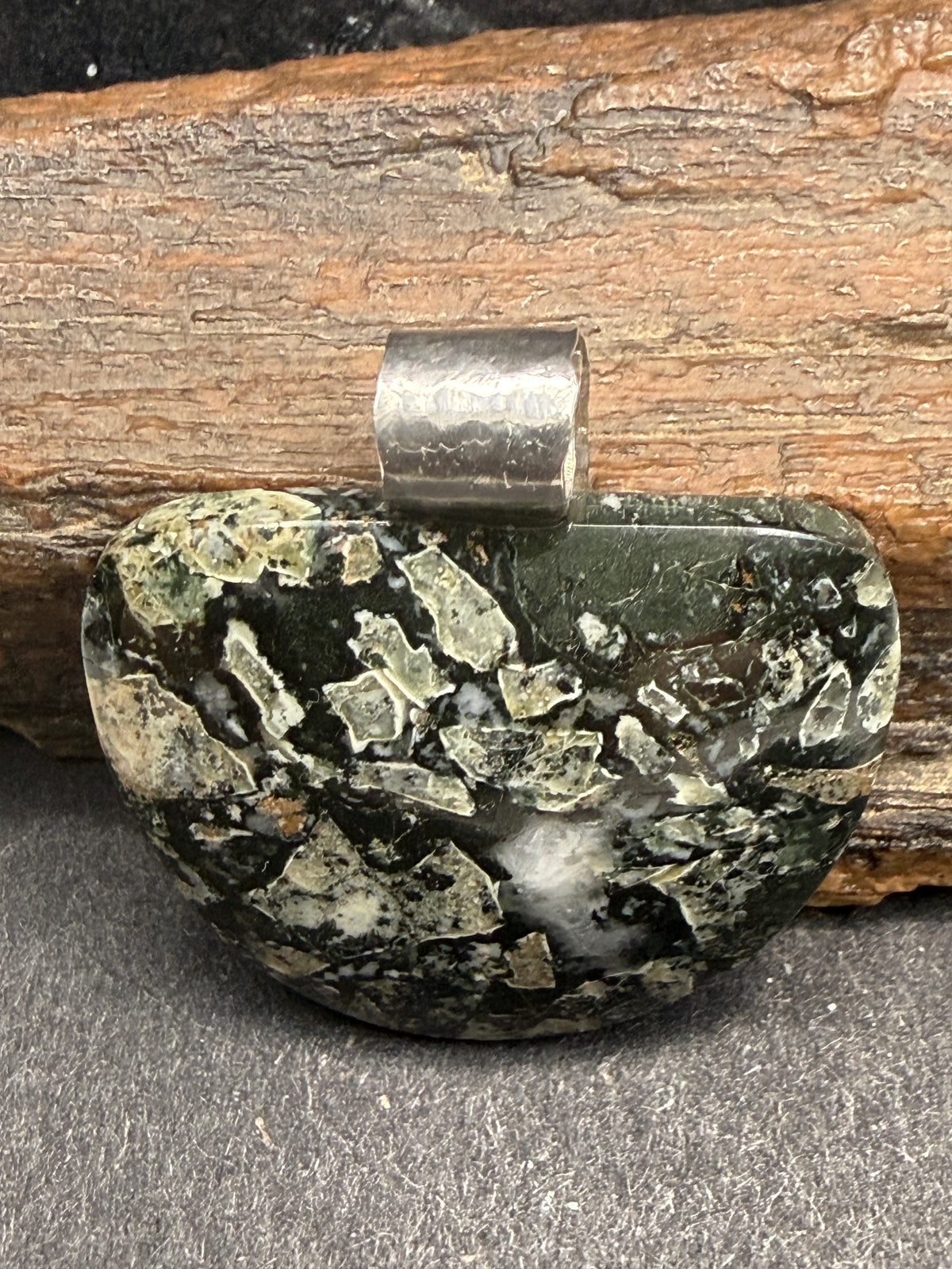 V.I. Dallasite Half Moon with Bail -  - Ponderosa Designs Natural Stone Jewellery