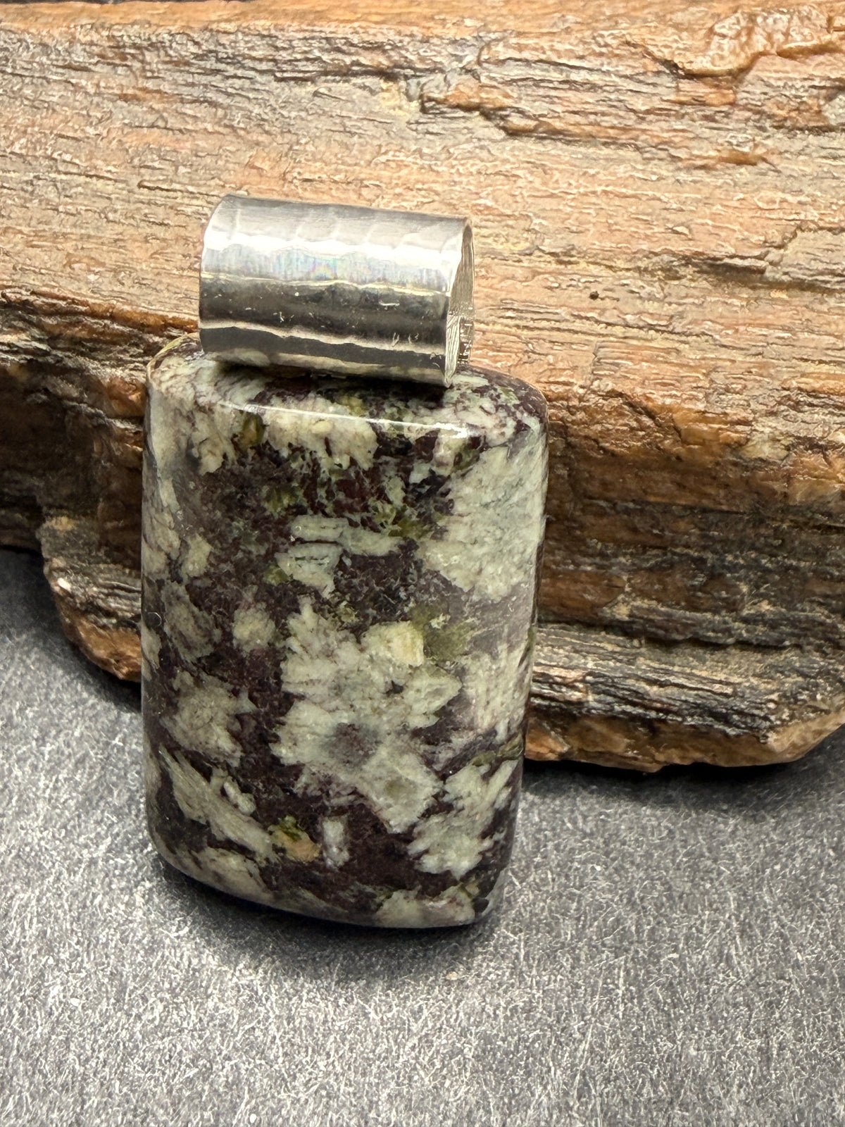 V.I. Flowerstone with bail -  - Ponderosa Designs Natural Stone Jewellery