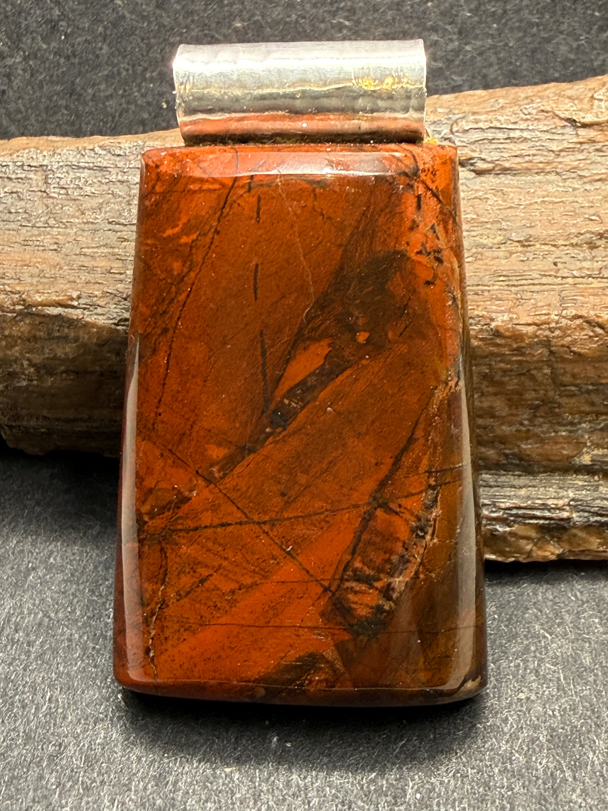 V.I. Red Jasper with Bail -  - Ponderosa Designs Natural Stone Jewellery